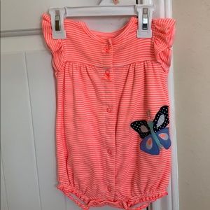 Striped Peach onesie